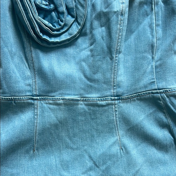 Reformation Denim Strapless Dress - Picture 8 of 9